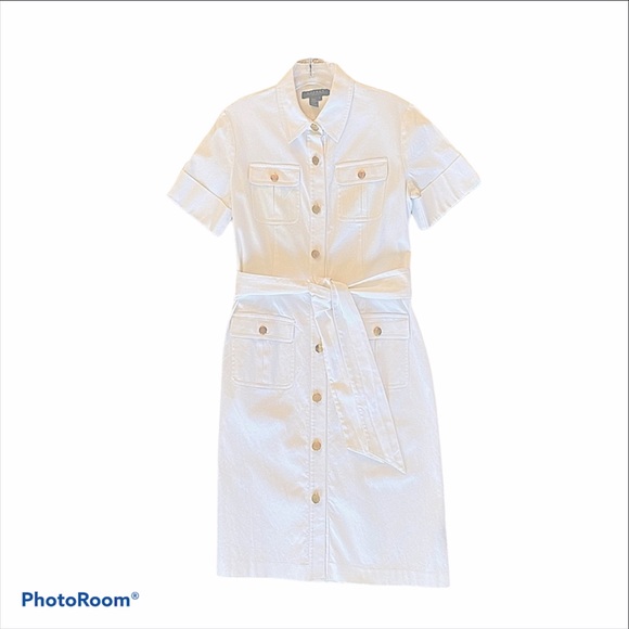 Lauren Ralph Lauren Dresses & Skirts - Ralph Lauren Button Up Cotton Dress, White, Size 6